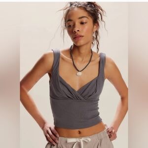 Free People Gray Crop Top, NWT